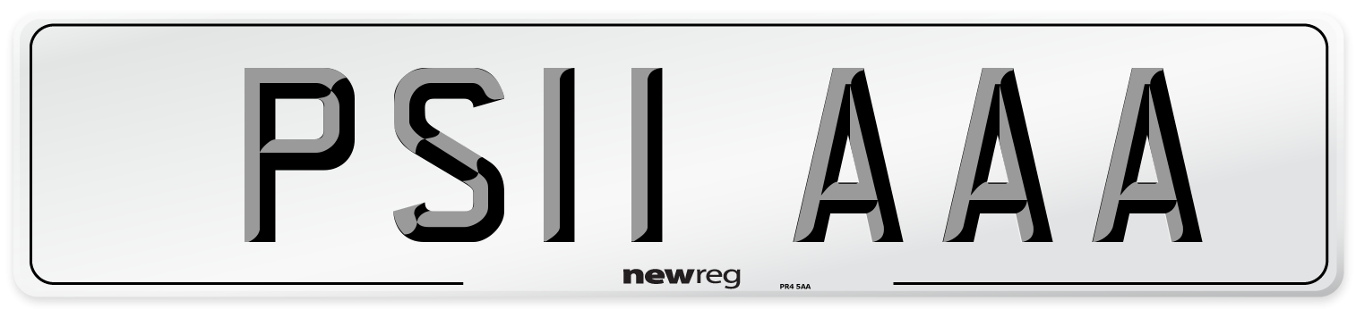 PS11 AAA Number Plate from New Reg
